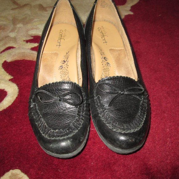 Balance Max Shoes - Black Shoes, 6.5, Strictly Comfort, Leather Uppers